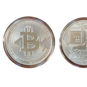 New Bitcoin .999 coin pure silver 1 oz troy